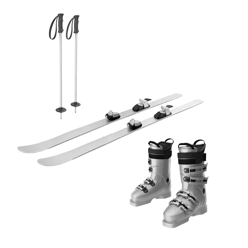 Alquiler de Esquís Junior (110 cm a 140 cm) Gama Plata - Equipo completo